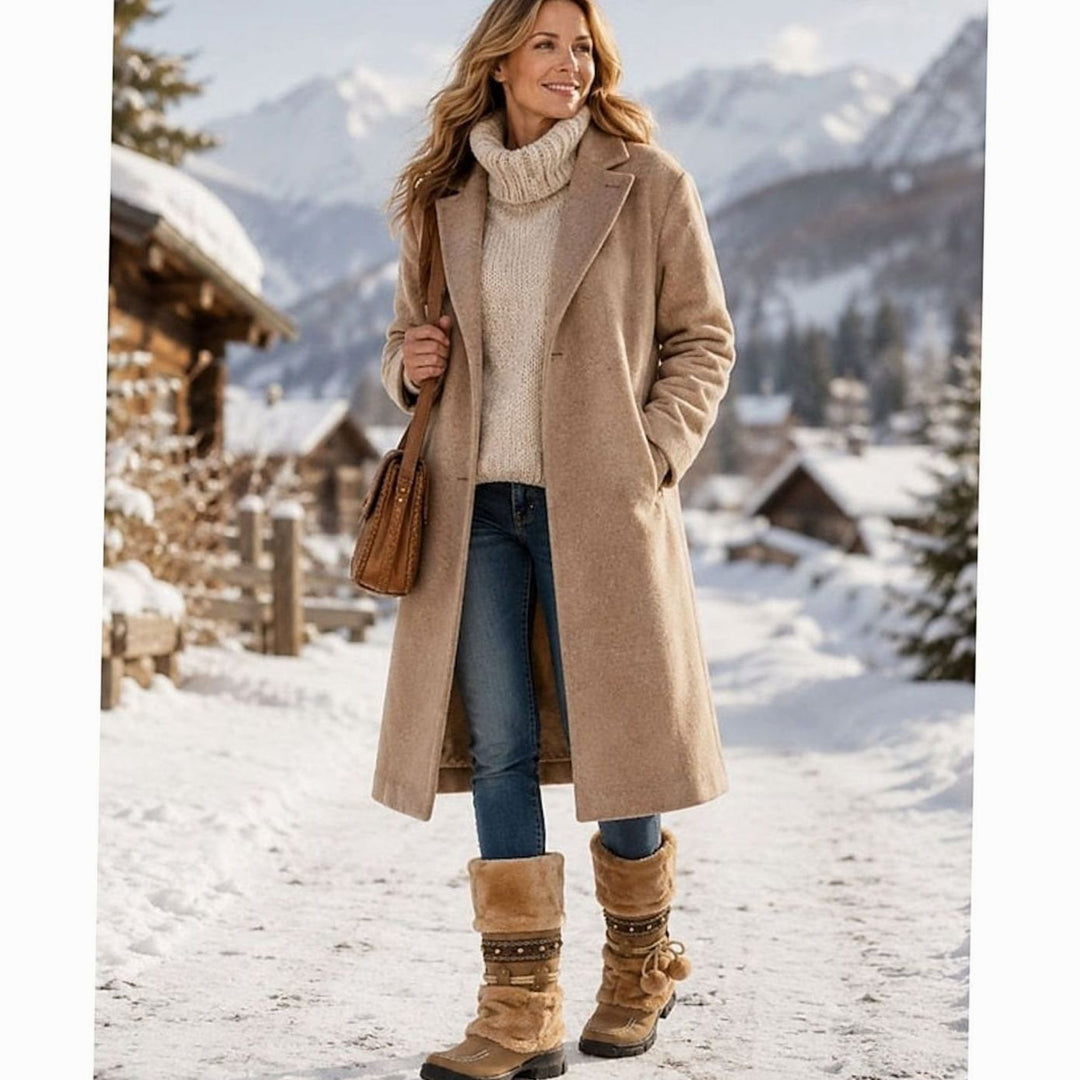 Women's Boho Faux-Fur Cuff Slouch Snow Boots