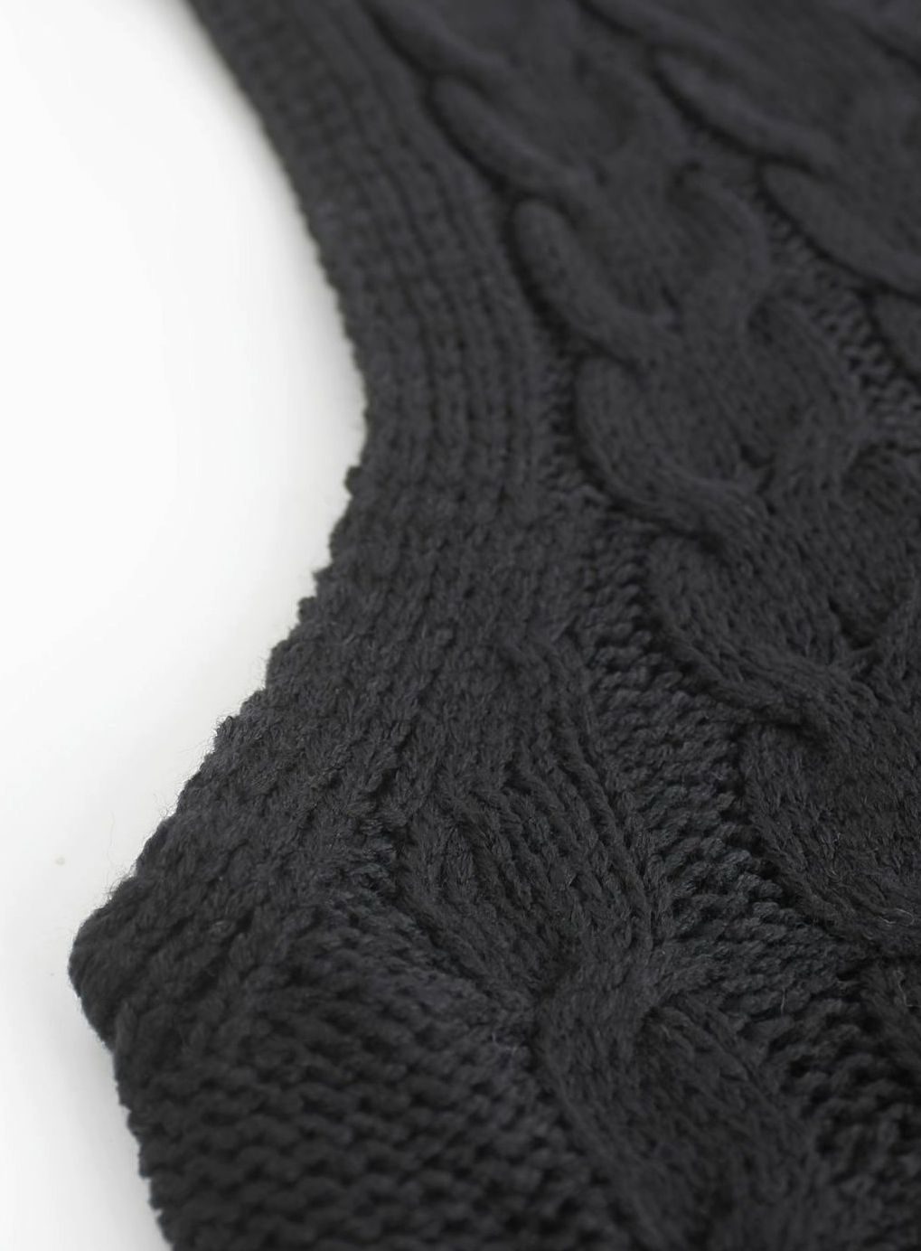 Women's Cable-Knit V-Neck Sweater Vest Relaxed Fit