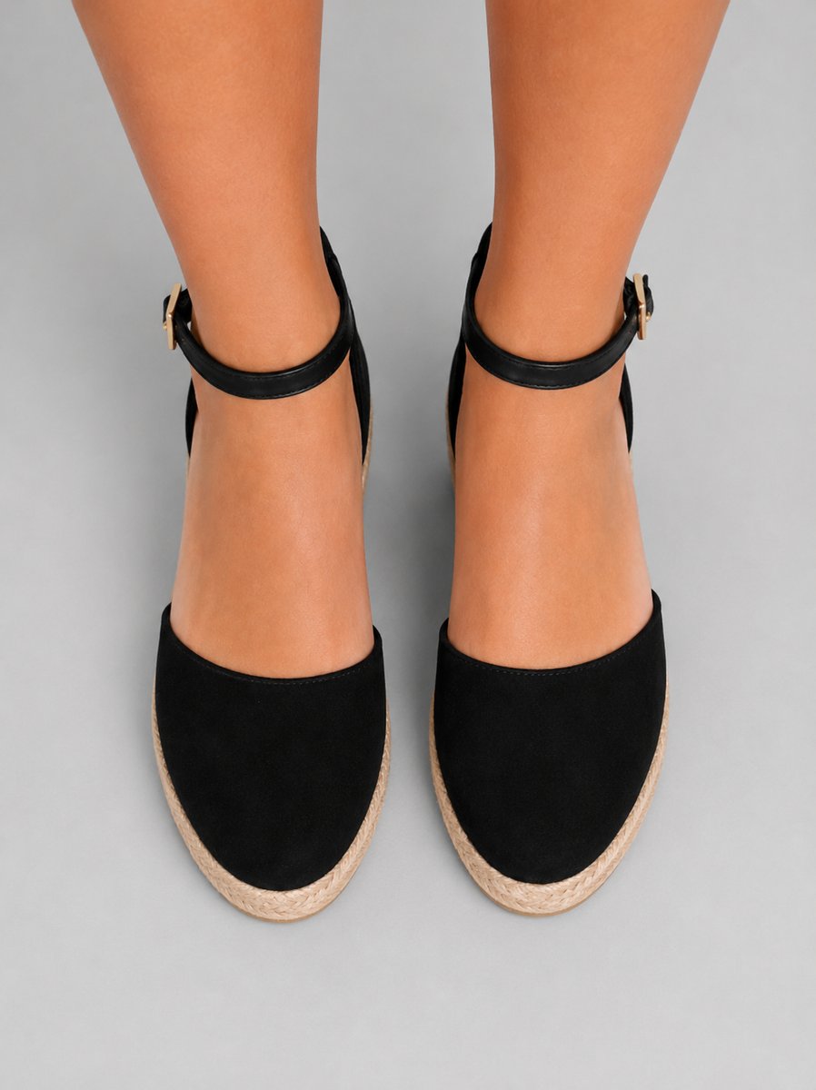 Women's Closed Toe Espadrille Wedge Sandals Ankle Strap