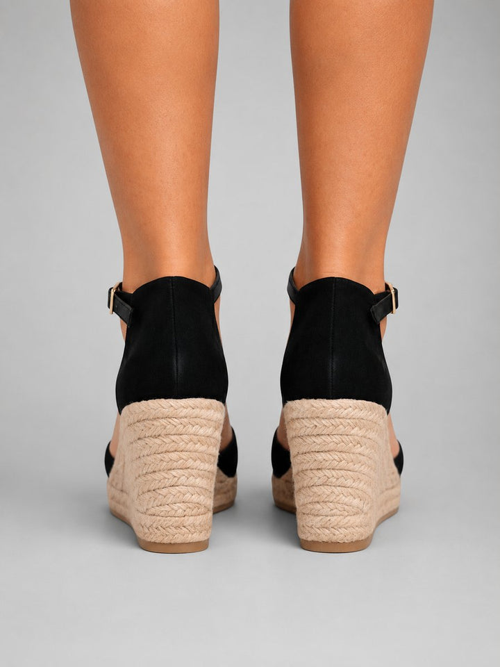 Women's Closed Toe Espadrille Wedge Sandals Ankle Strap