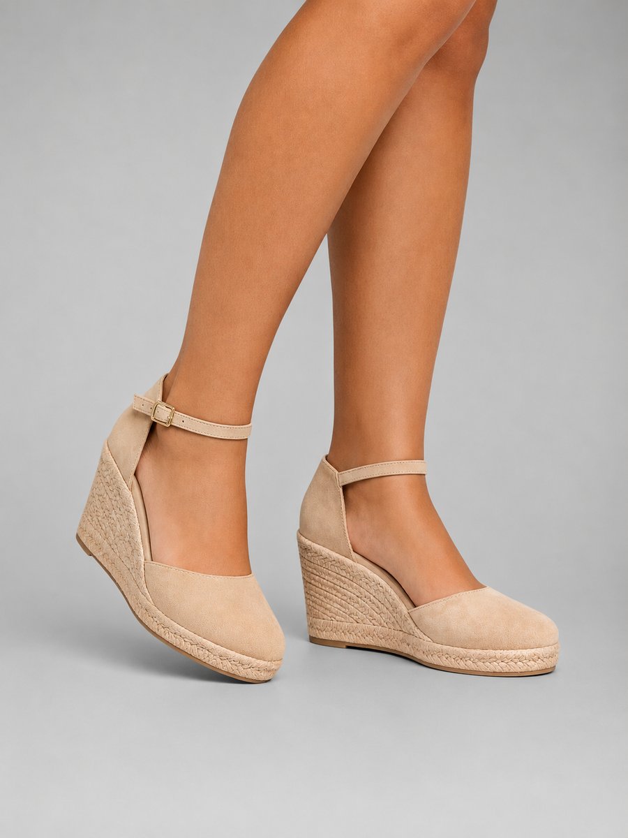 Women's Closed Toe Espadrille Wedge Sandals Ankle Strap