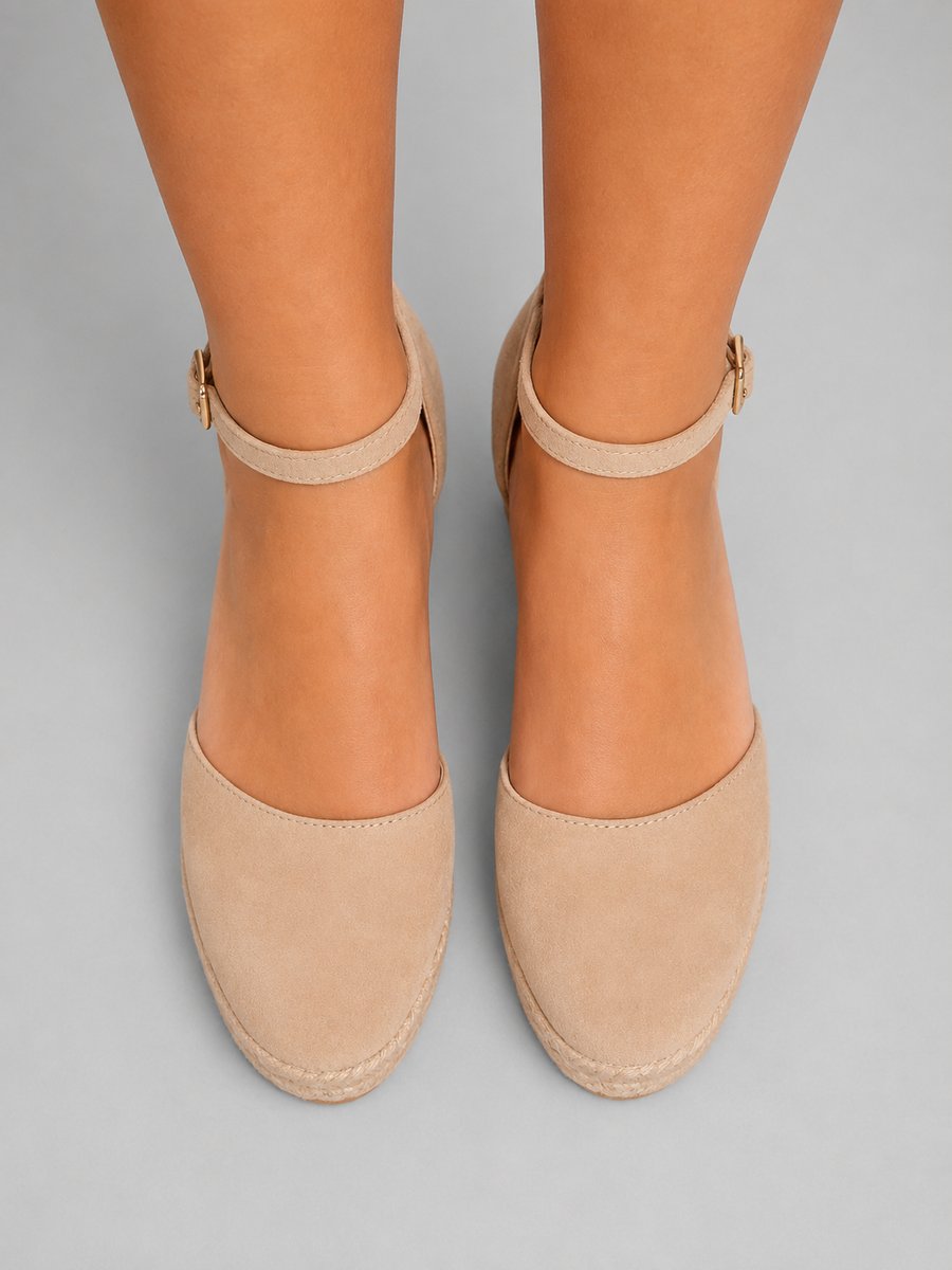 Women's Closed Toe Espadrille Wedge Sandals Ankle Strap