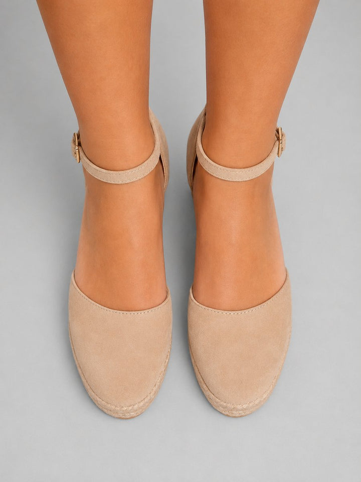 Women's Closed Toe Espadrille Wedge Sandals Ankle Strap