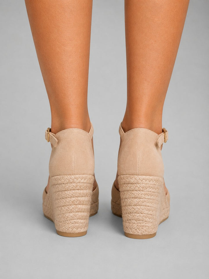 Women's Closed Toe Espadrille Wedge Sandals Ankle Strap