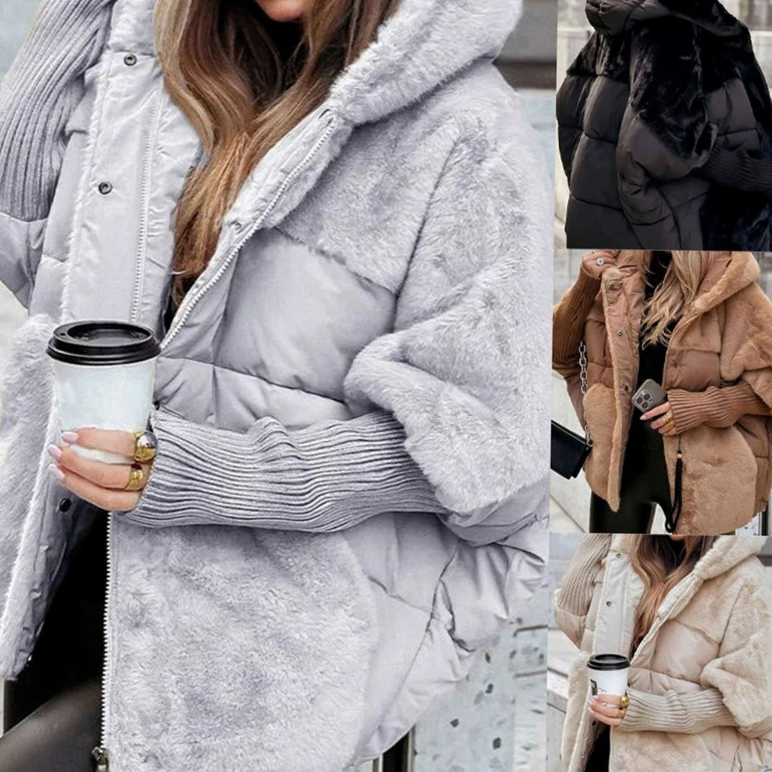 Women's Coat Oversized Hooded Faux Fur Puffer Winter Jacket