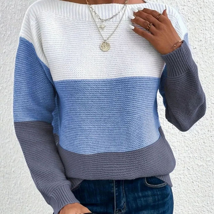 Women's Color Block Relaxed-Fit Cashmere Turtleneck Sweater