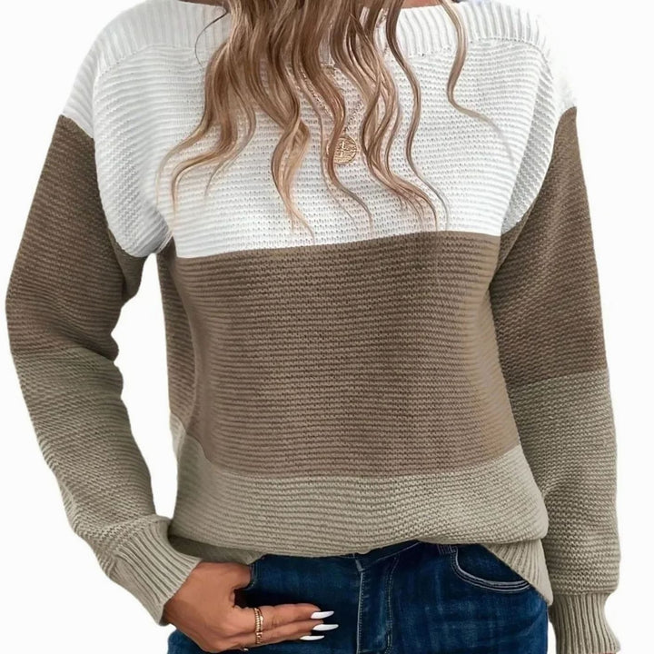 Women's Color Block Relaxed-Fit Cashmere Turtleneck Sweater