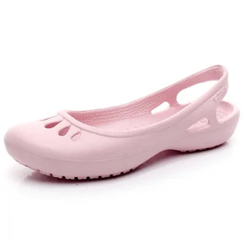 Women's Comfortable Sandals Lightweight Waterproof Jelly Flat Slingback - Pink