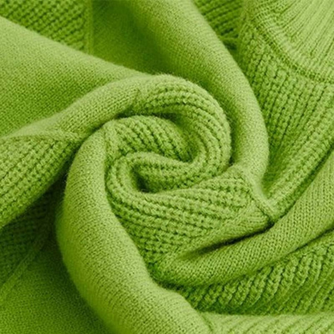 Women's Diamond-Knit Turtleneck Sweater Relaxed Pullover