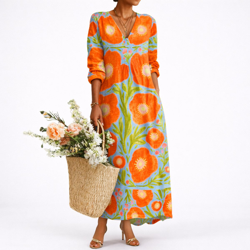 fall flower dresses Evelyn Women's MANGO Dresses | do not bleach Size:SM/UK8-10 AE23