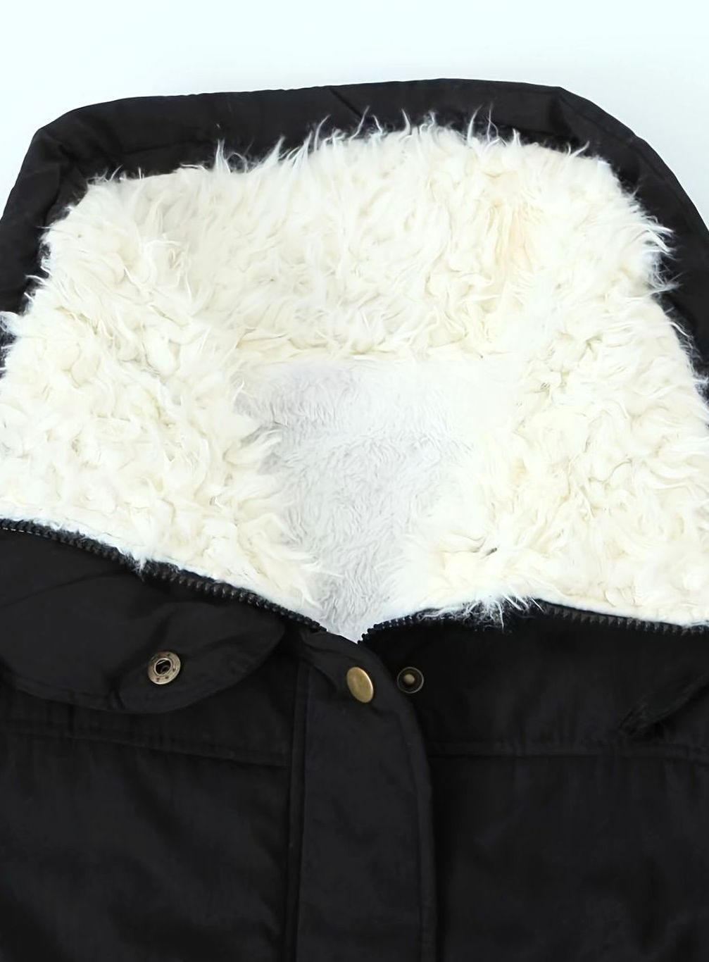Women's Faux Fur Collar Drawstring Waist Winter Parka
