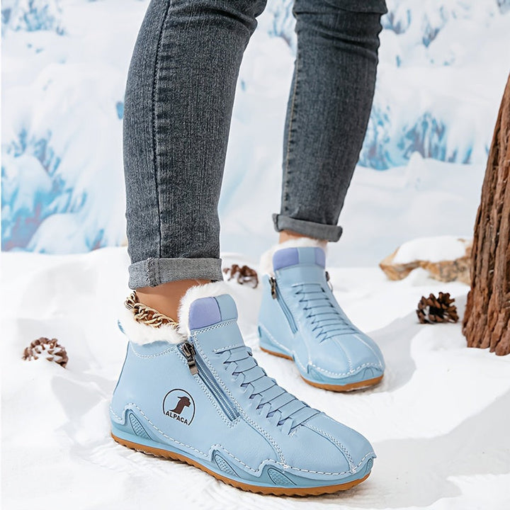 Women's Faux-Fur Lined Wide-Toe Winter Ankle Boots
