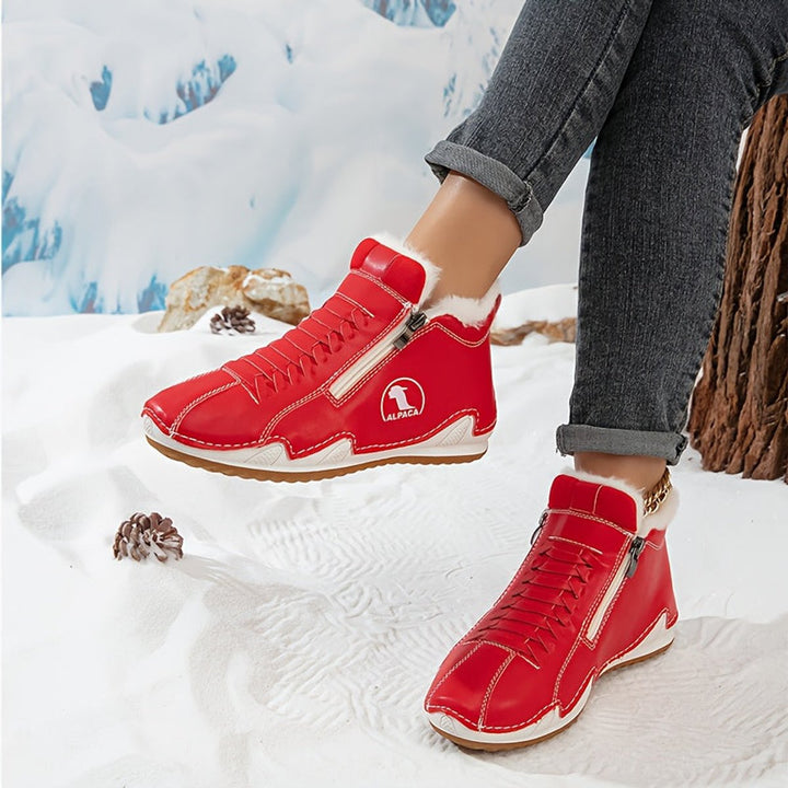Women's Faux-Fur Lined Wide-Toe Winter Ankle Boots