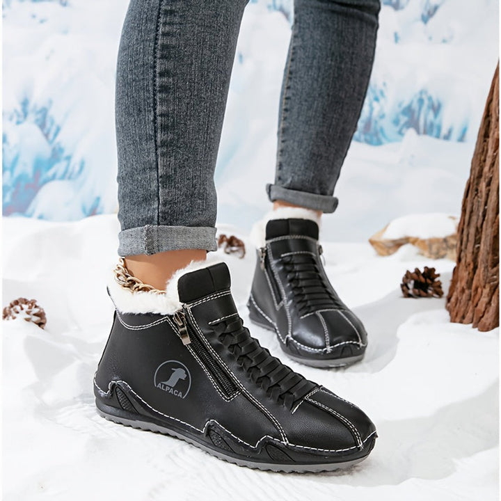 Women's Faux-Fur Lined Wide-Toe Winter Ankle Boots