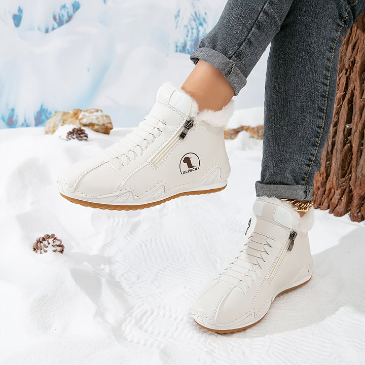 Women's Faux-Fur Lined Wide-Toe Winter Ankle Boots