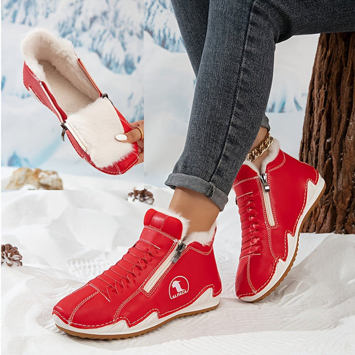 Women's Faux-Fur Lined Wide-Toe Winter Ankle Boots
