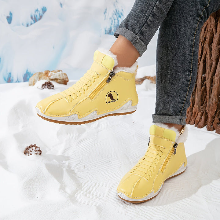 Women's Faux-Fur Lined Wide-Toe Winter Ankle Boots