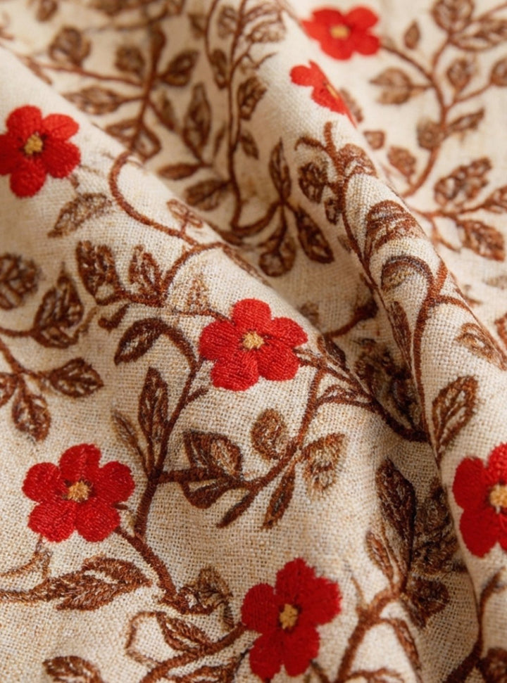 Women's Floral V-Neck Short Sleeve Maxi Dress