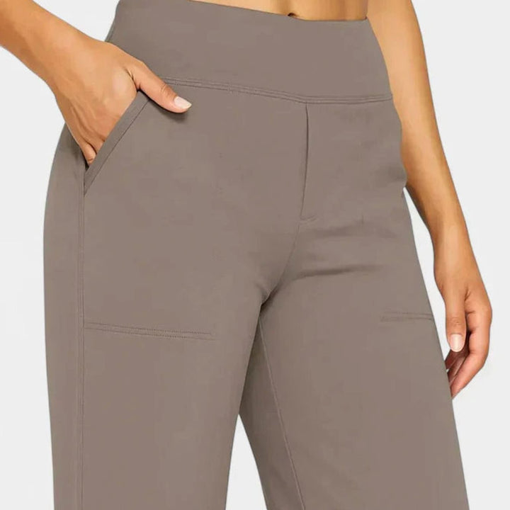 Women's High-Waist Wide-Leg Dressy Trousers for Ladies
