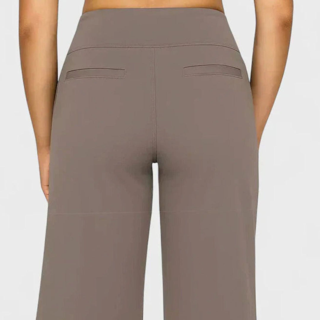 Women's High-Waist Wide-Leg Dressy Trousers for Ladies