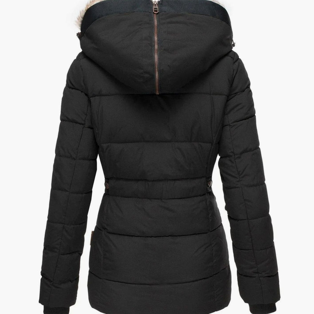 Women's Insulated Hooded Faux Fur Trim Puffer Jacket