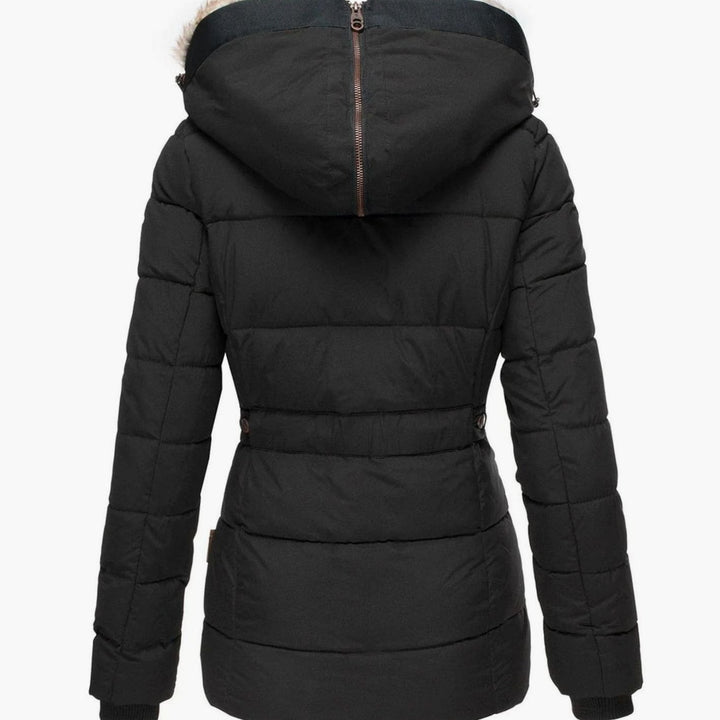 Women's Insulated Hooded Faux Fur Trim Puffer Jacket