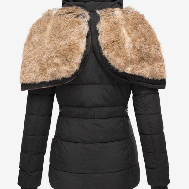 Women's Insulated Hooded Faux Fur Trim Puffer Jacket