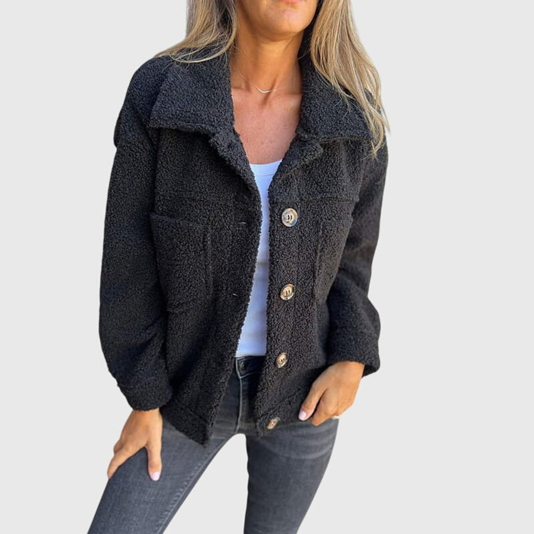 Women's Jacket Cozy Sherpa Button-Front Teddy Coat