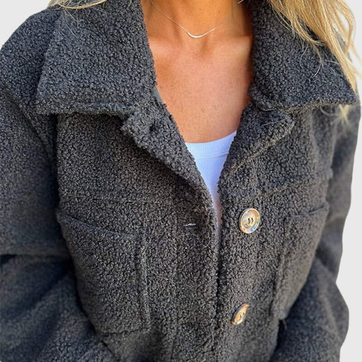 Women's Jacket Cozy Sherpa Button-Front Teddy Coat