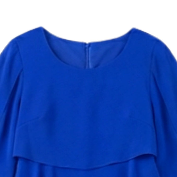 Women's Layered Ruffle Dress Flutter Sleeve Chiffon Midi