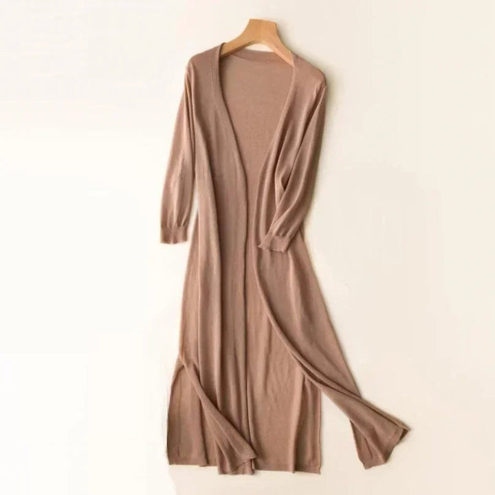 Women's Lightweight Open-Front Midi Knit Cardigan