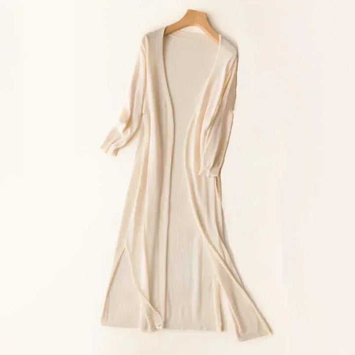 Women's Lightweight Open-Front Midi Knit Cardigan