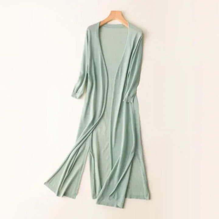 Women's Lightweight Open-Front Midi Knit Cardigan