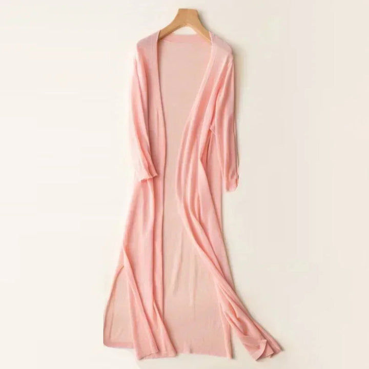 Women's Lightweight Open-Front Midi Knit Cardigan