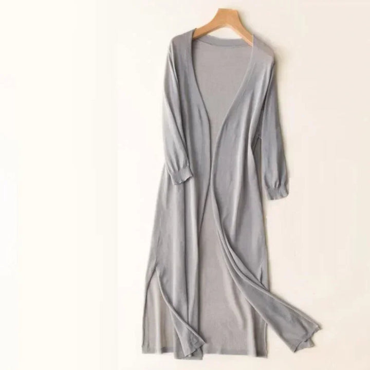 Women's Lightweight Open-Front Midi Knit Cardigan