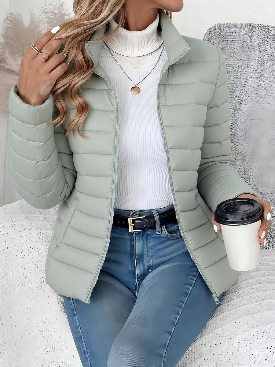 Women's Lightweight Quilted Puffer Zip-Up Winter Coat