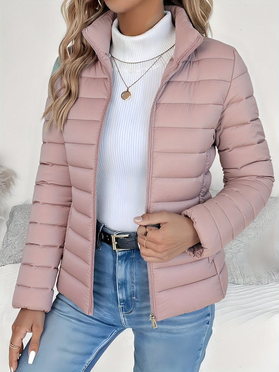 Women's Lightweight Quilted Puffer Zip-Up Winter Coat