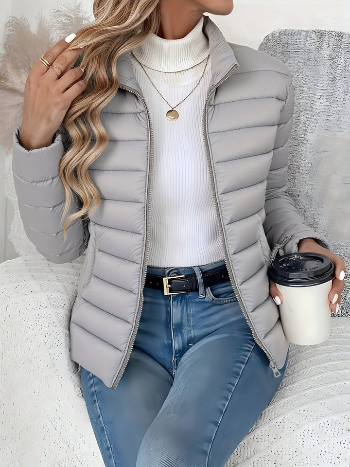 Women's Lightweight Quilted Puffer Zip-Up Winter Coat
