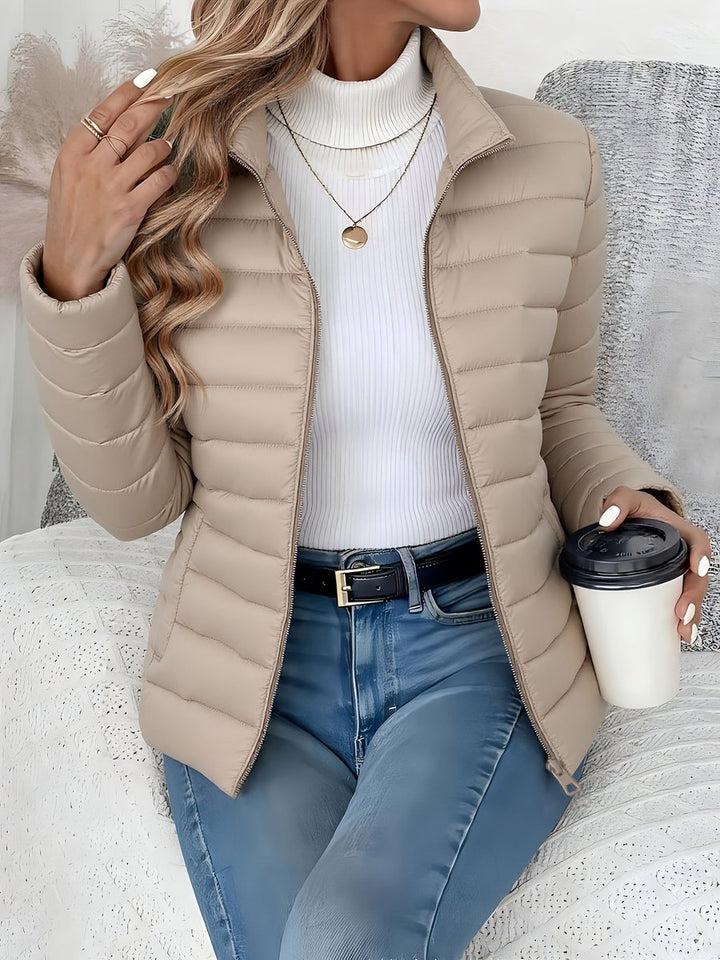 Women's Lightweight Quilted Puffer Zip-Up Winter Coat