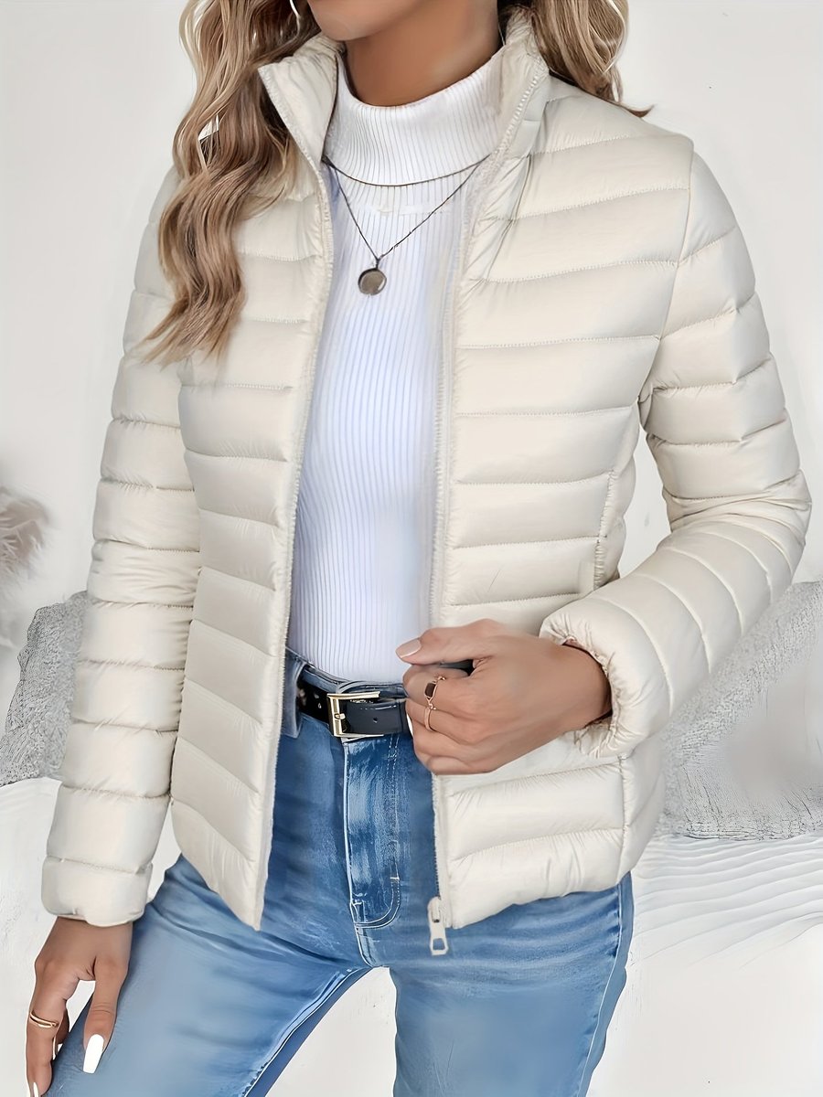 Women's Lightweight Quilted Puffer Zip-Up Winter Coat