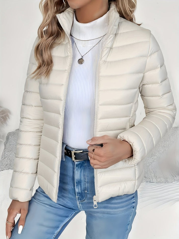 Women's Lightweight Quilted Puffer Zip-Up Winter Coat