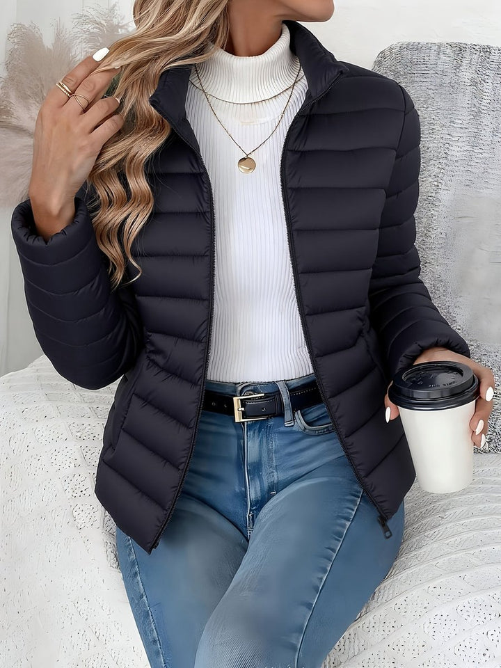 Women's Lightweight Quilted Puffer Zip-Up Winter Coat
