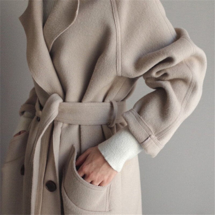 Women's Long Cashmere Blend Double-Breasted Coat
