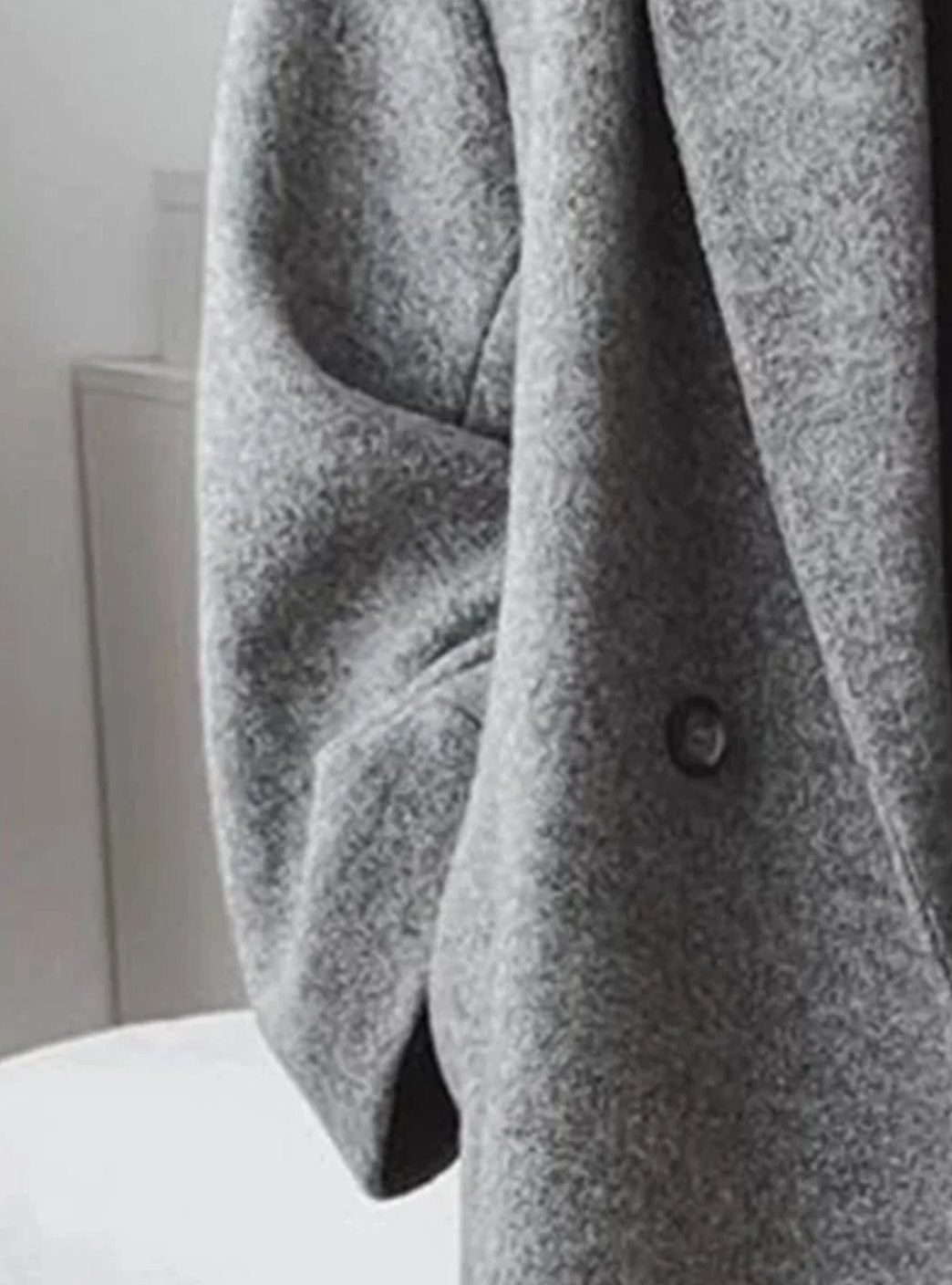 Women's Long Winter Tailored Overcoat Double-Breasted Wool Blend