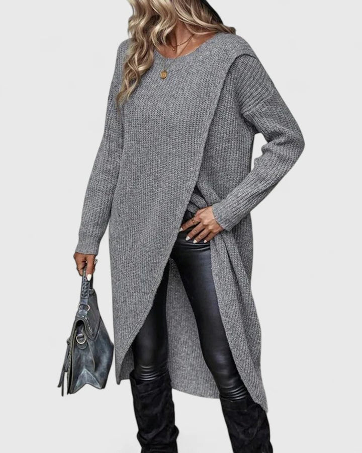 Women's Longline Tulip-Hem Knit Sweater Dress