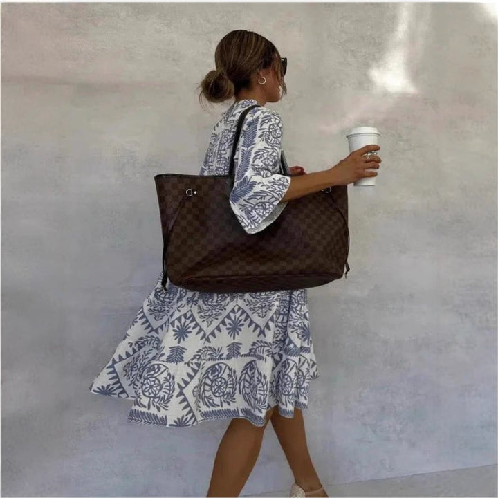 Women's Loose-Fit Floral Print Tunic Dress