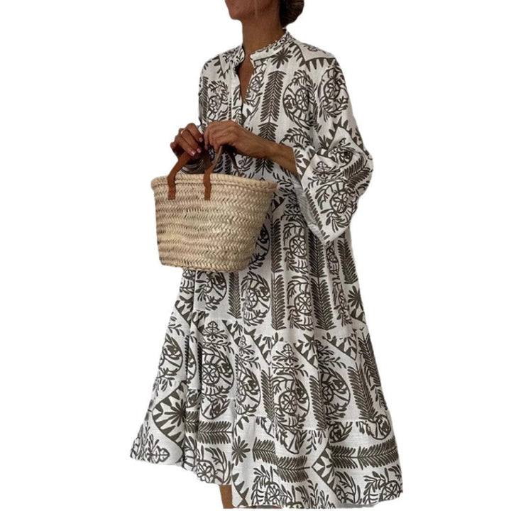 Women's Loose-Fit Floral Print Tunic Dress