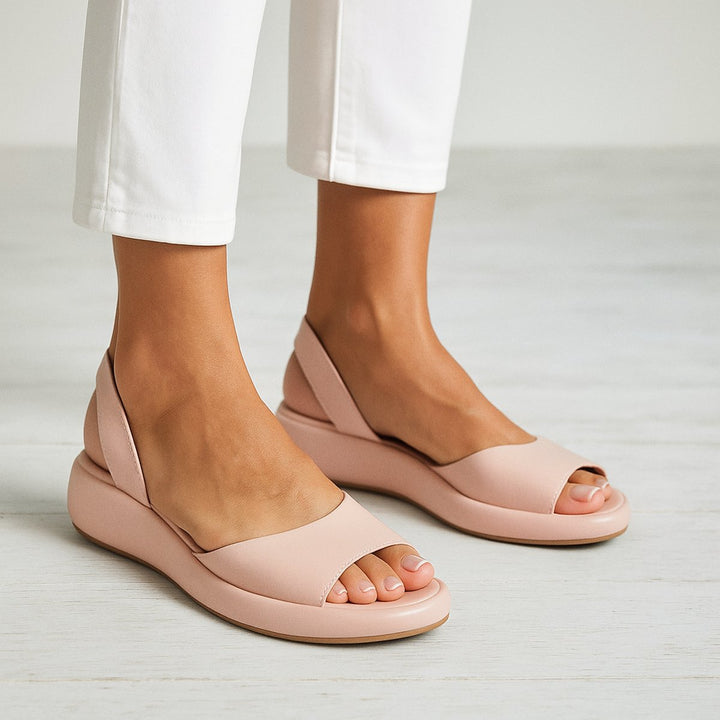Women's Minimalist Open-Toe Cushioned Platform Sandals