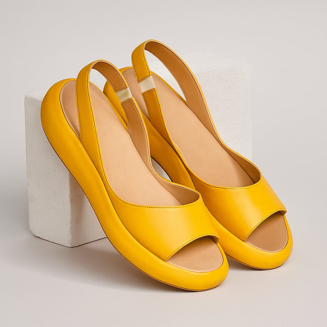 Women's Minimalist Open-Toe Cushioned Platform Sandals