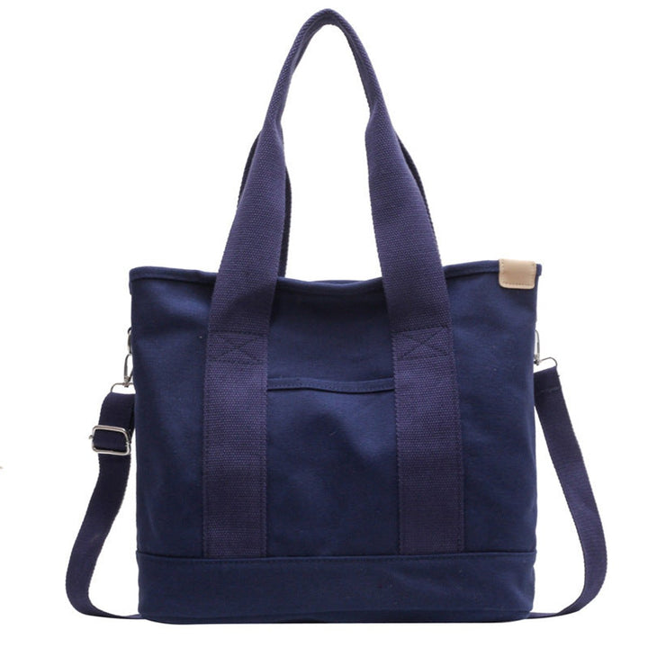 Women's Multifunction Crossbody Canvas Tote Bag Adjustable Shoulder Strap - Blau